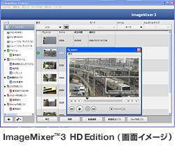 「ImageMixer™ 3 HD Edition for BDカム」画面イメージ